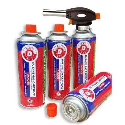 Image of Blow Torch Butane Gas Kit Auto Ignition Flamethrower Kitchen Cooking Catering Creme Brulee Culinary Tart Tool BBQ Weed Burner (Blow Torch)
