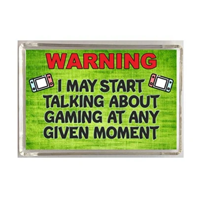 Image of &#039;Clare&#039;&#039;s Cosmetics&#039; Fun Switch Gift Warning I May Start Talking About Gaming Novelty Fridge Magnet Present