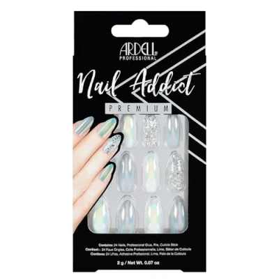 Image of Ardell Nail Addict Premium Artificial Set, Holographic Glitter