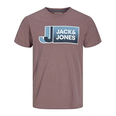 Image of JACK &amp; JONES Kids Boys T Shirt Designer Short Sleeve Crew Neck Tee Premium Quality Top, Twiling Mauve Colour, UK Size 14 Years