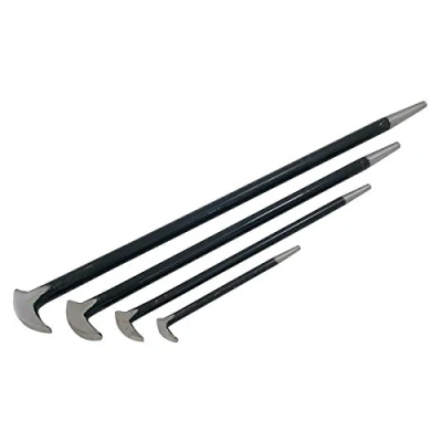 Image of 4Pc 150 300 400 500mm Pry Bar Set Heel &amp; Toe Drop Forged Steel Quality CT1487