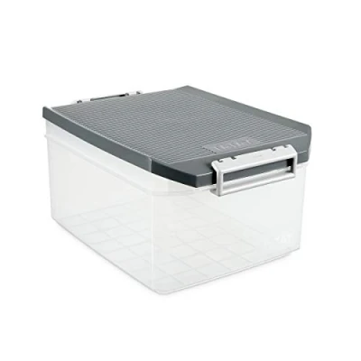Image of Tatay Storage Box, 14 L, Polypropylene, Grey, One Size