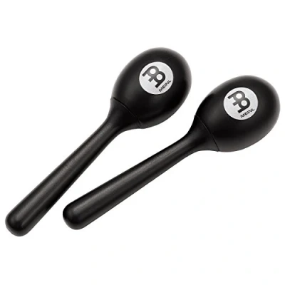 Image of Meinl Percussion Plastic Egg Maracas 2 Musical Instruments with clear Sound Gift Idea Plastic, Black (PEMBK)
