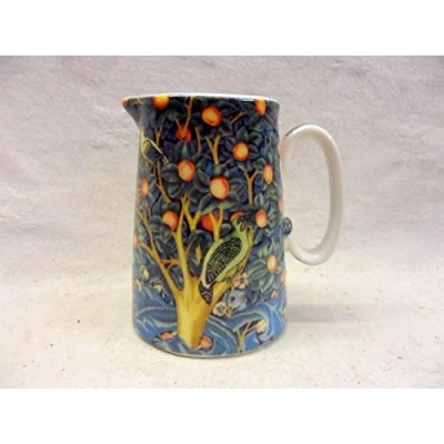 Image of William Morris Woodpecker Birds Cream jug Made for The Abbeydale collection Heron Cross Pottery.