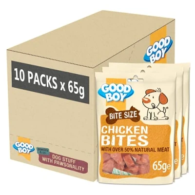 Image of Good Boy Bitesize Chicken Bites Dog Training Treats Made with Over 50% Natural Meat 65 g ℮ Low Fat Case of 10