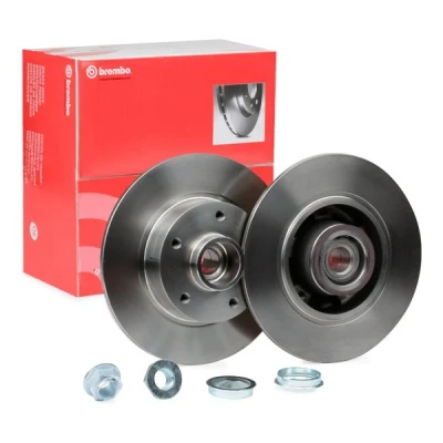 Image of 432000185R, 432006609R, 432027412R Brake disc BREMBO 08.B391.37 260mm 8mm 5 solid RENAULT: Megane 4, 4