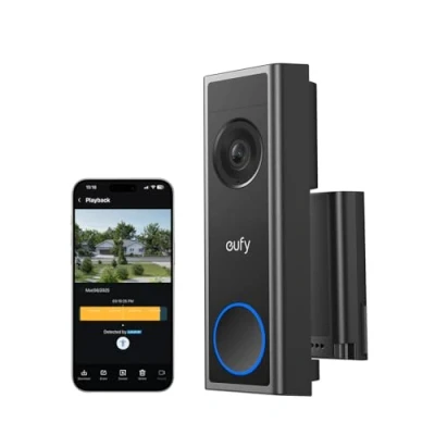 Image of eufy Security Video Doorbell C31, 2K FHD, Dual Power Options, Live Call, Easy Installation, Quick Release Battery, 24/7 Recording, HomeBase S380 Compatible, No Monthly Fee