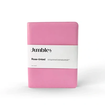 Image of Jumble &amp; Co Intentus A4 Conference Folder Organiser with Ruled Refill Pad Rose Tinted Pink (JITBYU 450)