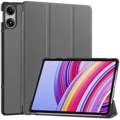 Image of Case for Xiaomi Redmi Pad Pro 12.1 Inch 2024 Tablet Slim Tri fold Stand Soft Back Shell Cover With Auto Wake/Sleep (Grey)