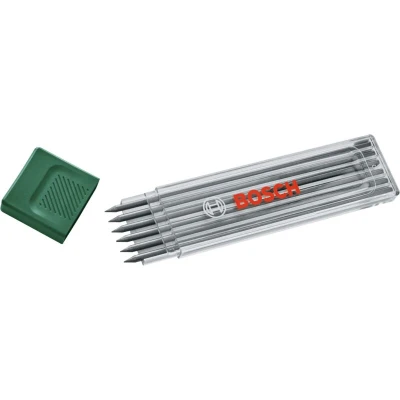 Image of Bosch Graphite Leads HB 6 Piece (Accessories for Deep Hole Marker Pencil; HB; 2.8mm; Storage Case)