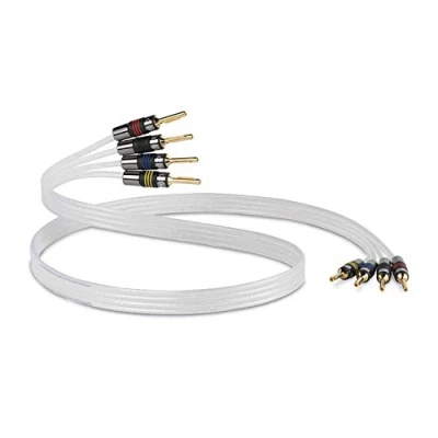 Image of QED Silver Anniversary XT Bi Wire Speaker Cable Terminated by Digitalis Audio with Airloc Forte Banana Plugs (2m, Airloc)