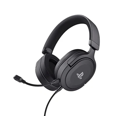 Image of Trust Gaming GXT 498 Forta [Officially Licensed for PlayStation 5] Sustainable Headset PS5 / PS4, 1.2m Cable, 50mm Drivers, Detachable Microphone, Wired Over Ear Headphones Black