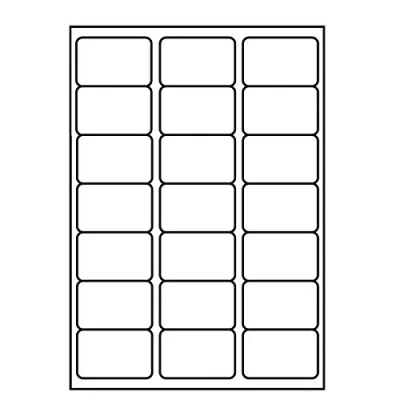 Image of 21 Labels Per Sheet A4 Address Self Adhesive Mailing for Postage Inkjet Laser Printers Printable Sticky 63x38mm (100 Sheets)