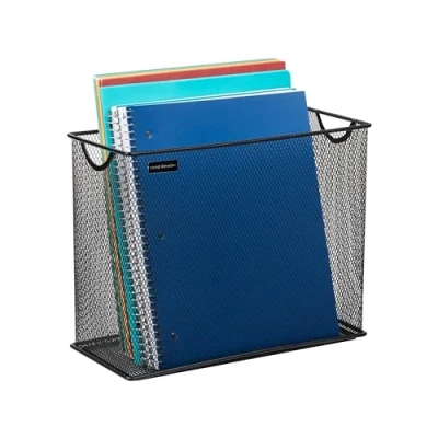 Image of Mind Reader File Storage Box/Basket for Letters, Legal Documents, Filing Folders, Office Organizer, Black, 30.48 x 14.61 24.13 cm; 766.57 Grams
