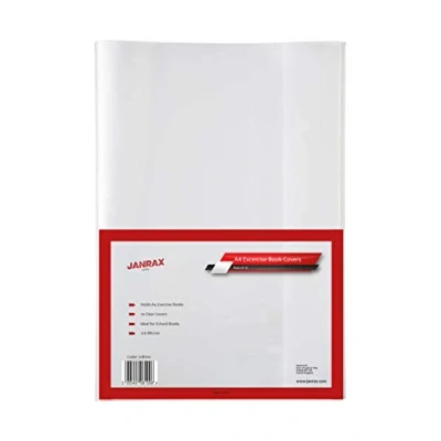 Image of Pack of 10 A4 Clear Exercise Book Covers by Janrax