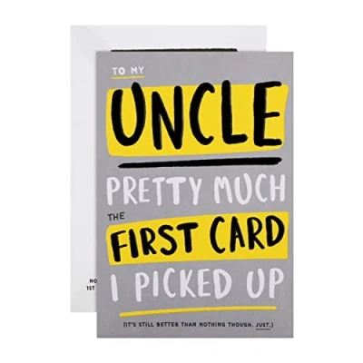 Image of Hallmark Birthday Card for Uncle Contemporary Humour Design