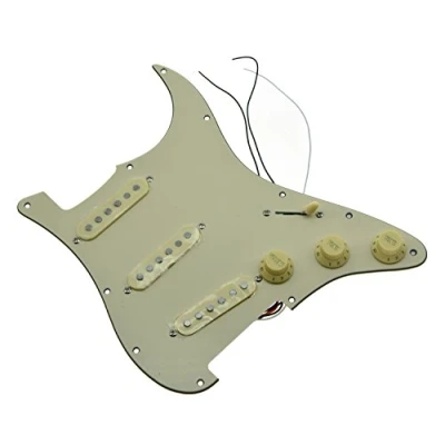 Image of KAISH Loaded Strat Pickguard Pre wired ST SSS with Alnico Pickups Aged White