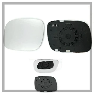 Image of Fits Volkswagen Touareg, For 2007 to 2016 Heated Base Convex Wing Mirror LEFT HAND (UK Passenger Side)