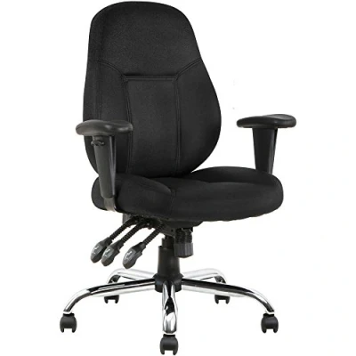 Image of Dynamic Storm Task Operator Fabric Chair with Arms Black