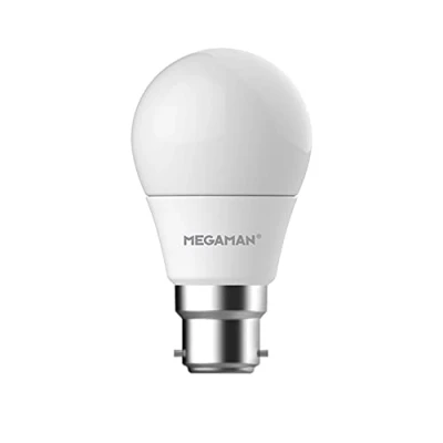 Image of Megaman LED 711110 Dimmable Classic Opal Golf Ball B22 4000K Cool White 5.5W (1)