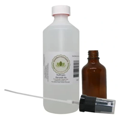 Image of Food Grade Hydrogen Peroxide Spray 3% 550ml Pure H2O2 (H O H) with 30ml Bottle &amp; Top