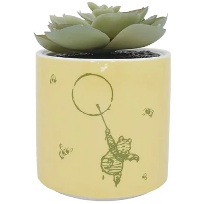 Image of Winnie the Pooh Half Moon Bay Indoor Plant Pot Disney Ceramic &amp; Pots for Plants Inside Decorative Planter Yellow