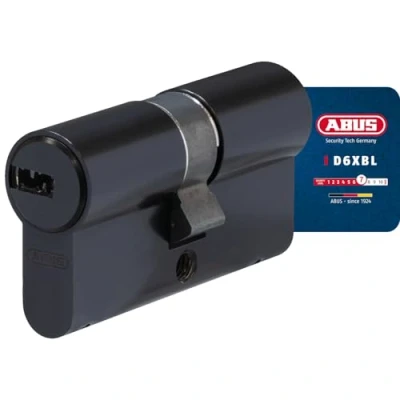 Image of ABUS Profile Cylinder D6XBL 30/30 with Code Card and 5 Keys 96801 Black