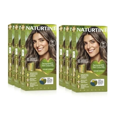 Image of (SIX PACK) Naturtint Permanent Hair Colour 6N Dark Blonde Ammonia Free Vegan 100% Grey Coverage Long Lasting Results