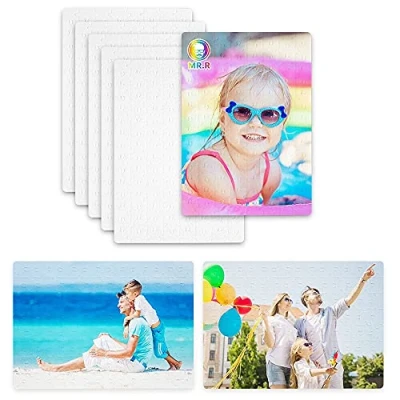 Image of MR.R 6 Sets Sublimation Blanks White Paper Jigsaw Puzzle 120pcs A4 For Heat Press Transfer Printing