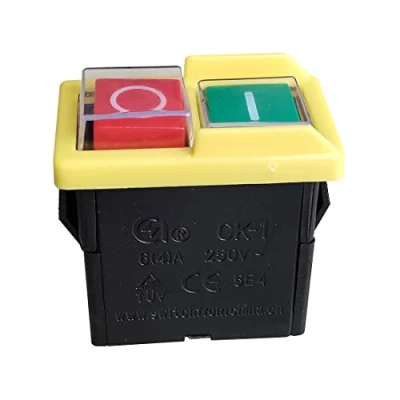 Image of CK 1 Waterproof Push Button Switch On Off Electromagnetic Switches for Grinding Machine 6(4) A 250VAC 5E4 TUV CE CK1