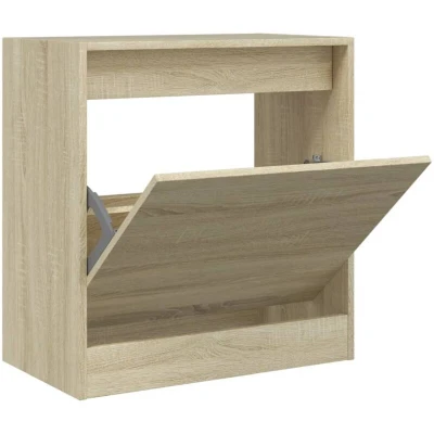 Image of vidaXL Shoe Cabinet Sonoma Oak 60x34x63.5 cm Engineered Wood