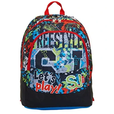 Image of Sj Gang Maxi Backpack, Black Fantasy, Elementary and Middle School