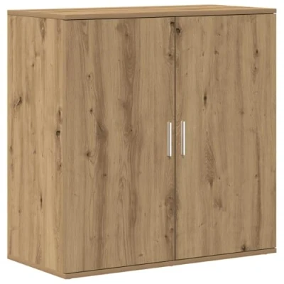 Image of vidaXL Sideboard Artisan Oak/Buffet Engineered Wood with Storage Dining Room/Kitchen Use Modern Textured Finish 2 Door Cabinet Versatile Serving Unit