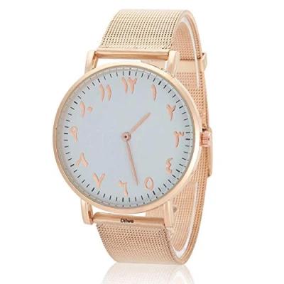 Image of Women Watch Quartz Movement Elegant Analog Round Dial with Stainless Steel Strap(Rose Gold) Sportinggoods Women&#039;s