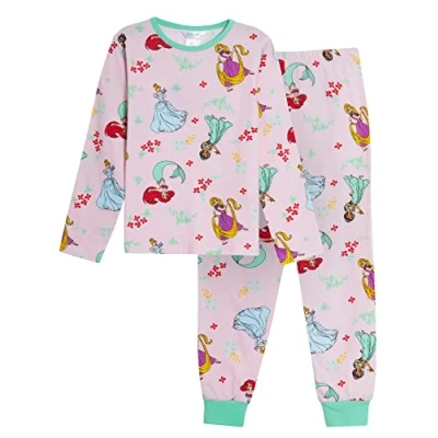 Image of Disney Princess Girls Pyjamas Pink 7 8 Years