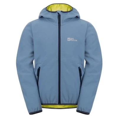 Image of Jack Wolfskin Boy&#039;s Fourwinds Jacket Kids Softshell, Elemental Blue, 92 (EU)