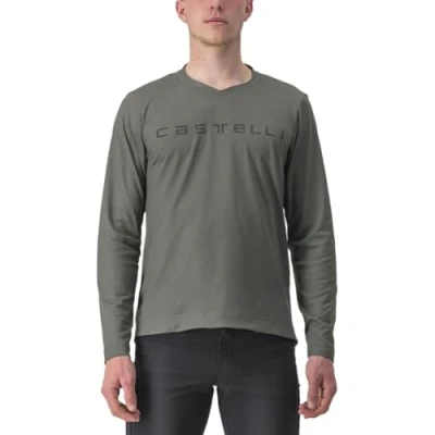 Image of CASTELLI 4523019 089 Trail TECH Longsleeve TEE 2 Men&#039;s T Shirt Forest Gray XXL
