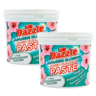 Image of Multipurpose Cleaning Paste and Sponge Non Hazardous Household Cleaner (Japanese Blossom)