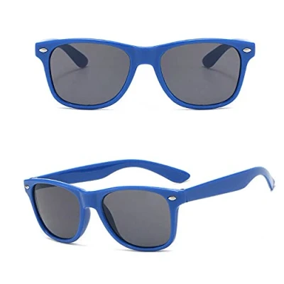 Image of Stripey Elite Kids Sunglasses Girls Boys Unisex UV400 Protection Classic Shades Bright Colours Age 3 10 Years Old (Dark Blue)