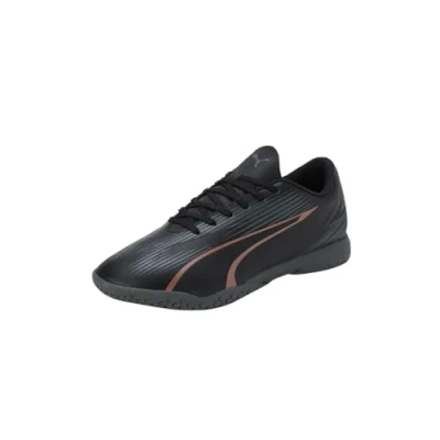 Image of Puma Unisex Adults Ultra Play It Soccer Shoes, Black Copper Rose, 7.5 UK