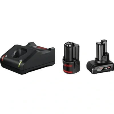 Image of Bosch Professional 12V System rechargeable battery starter set (GBA 2.0 Ah plus GBA 4.0Ah GAL 40 charger, in carton)