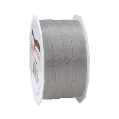 Image of C.E. Pattberg Präsent Europa Taffeta Ribbon Silver 10 mm width, 50 m length