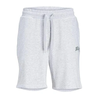 Image of JACK &amp; JONES Men&#039;s Jpstjosh Sweat Shorts Sn Amt SweatShorts, White Melange, S