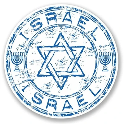 Image of 2 x 15cm/150mm Israel Window Cling Sticker Car Van Campervan Glass #5766