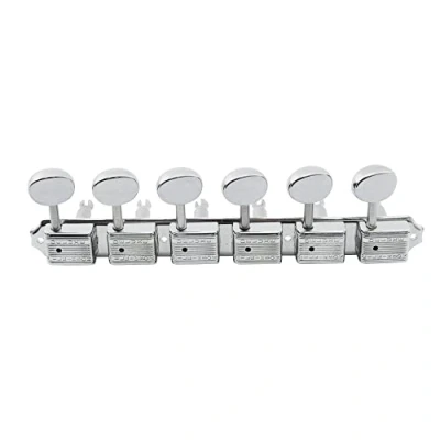 Image of Wilkinson Deluxe WJ55S Vintage 6 Inline Split Shaft Guitar Tuners Machine Heads Tuning Pegs for Squier Fender Classic Vibe Strat/Tele Style Electric Guitar, Chrome