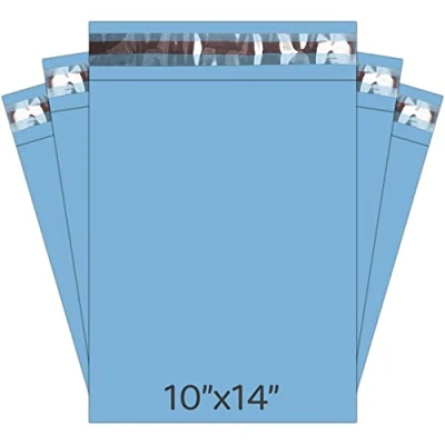Image of Mailing Bags, YUNJU Shipping Poly Postal Self Seal Bags in Size 10 x 14 Inch Small Postage Packaging 254mm to 356mm Blue 200 Pack