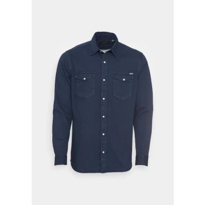 Image of Jack &amp; Jones Jjesheridan L S NOOS Shirt, Men&#039;s, Size: Medium, Dark navy