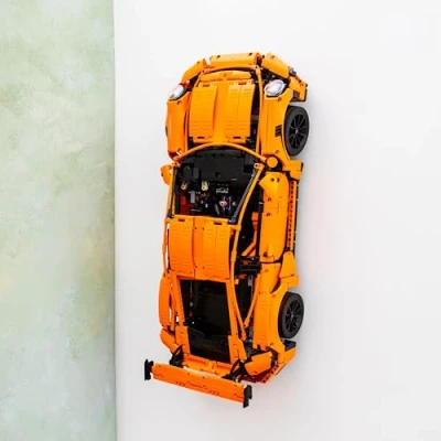 Image of Brickify Wall Mount Bracket Compatible with Technic Porsche 911 GT3RS 42056 Securely Display Your Car Set NOT Included