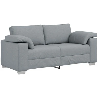 Image of vidaXL Light Grey Sofa 2.5 Seater Couch/Settee Durable Metal/Wood Frame with Cushions for Living Room/Bedroom Modern Rectangular Design