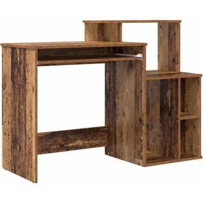 Image of vidaXL Desk with Storage Old Wood 120.5x44x88.5 cm Engineered